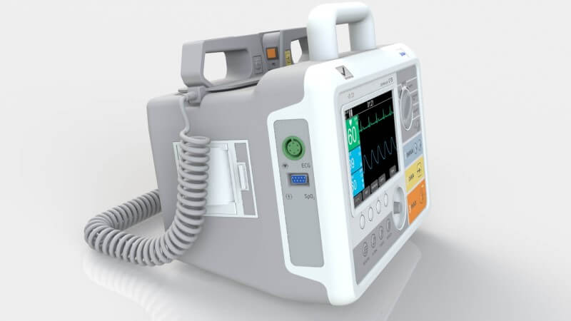 Lateral image of the C-15 defibrillator